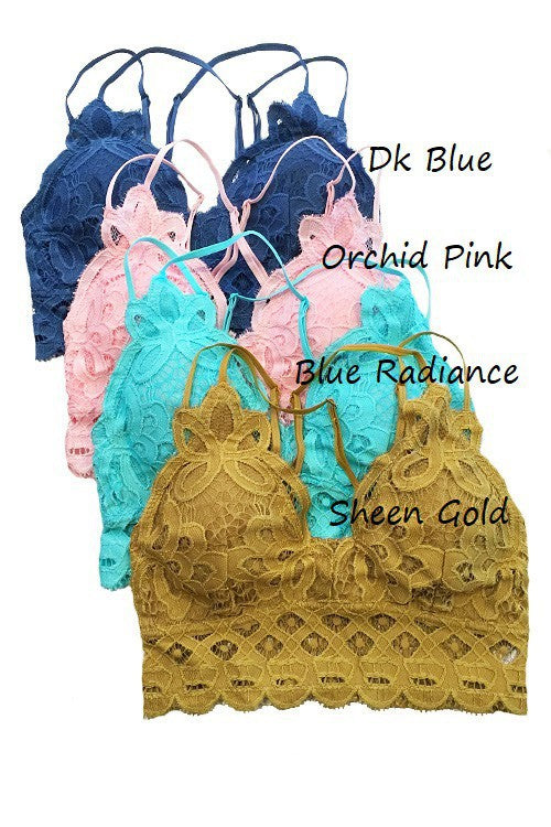 Blue Radiance Plus Crochet Lace Bralette 2/13/25 9592