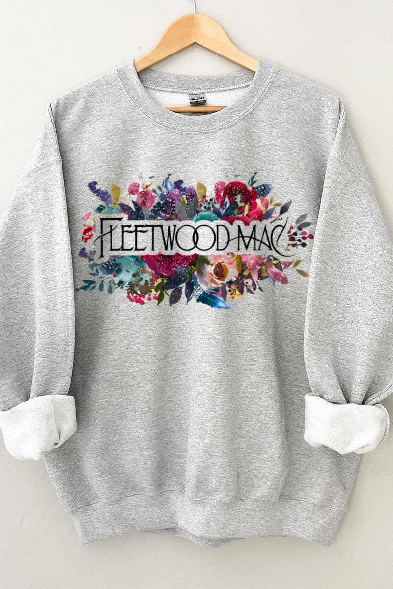 Heather Grey Fleetwood Mac Floral Agp Pullover 5/9/23 6224