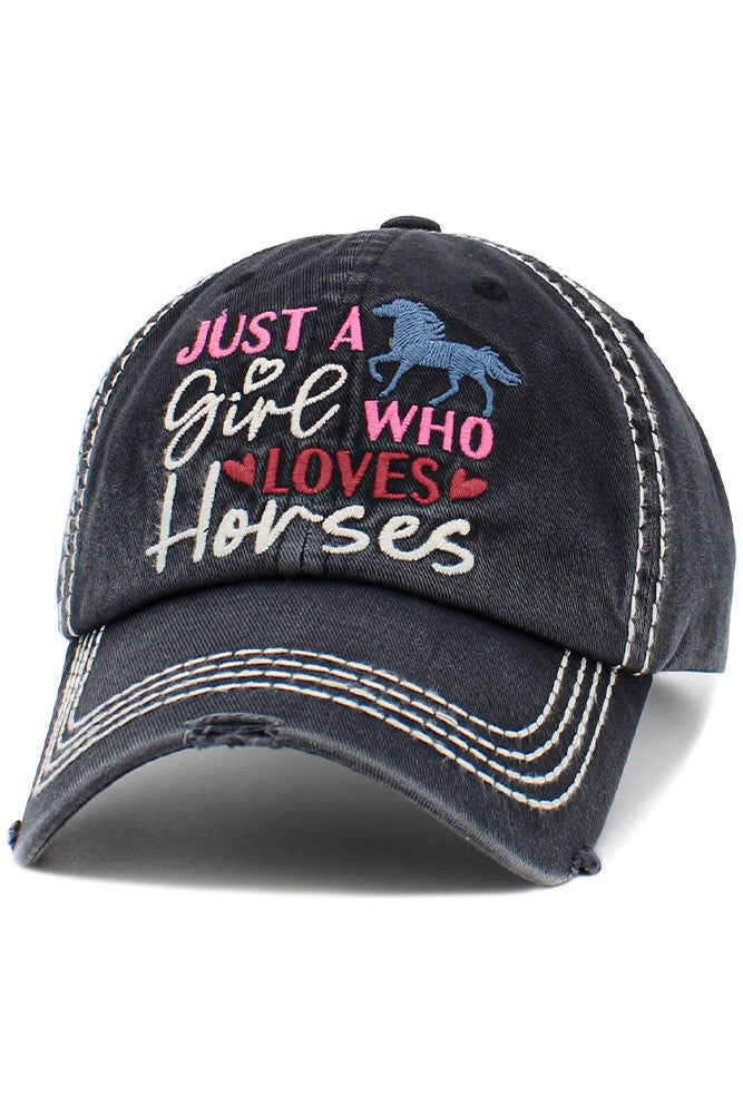 Black Just A Girl Vintage Ball Cap 5/17/23 6245