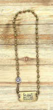 Necklace Vintage Stamped Bar with Navajo like Chain: Religion & Spirituality