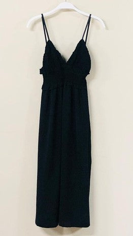 Black V Neck Adjustable Spaghetti Strap Venti Dress 7/7/23 6593