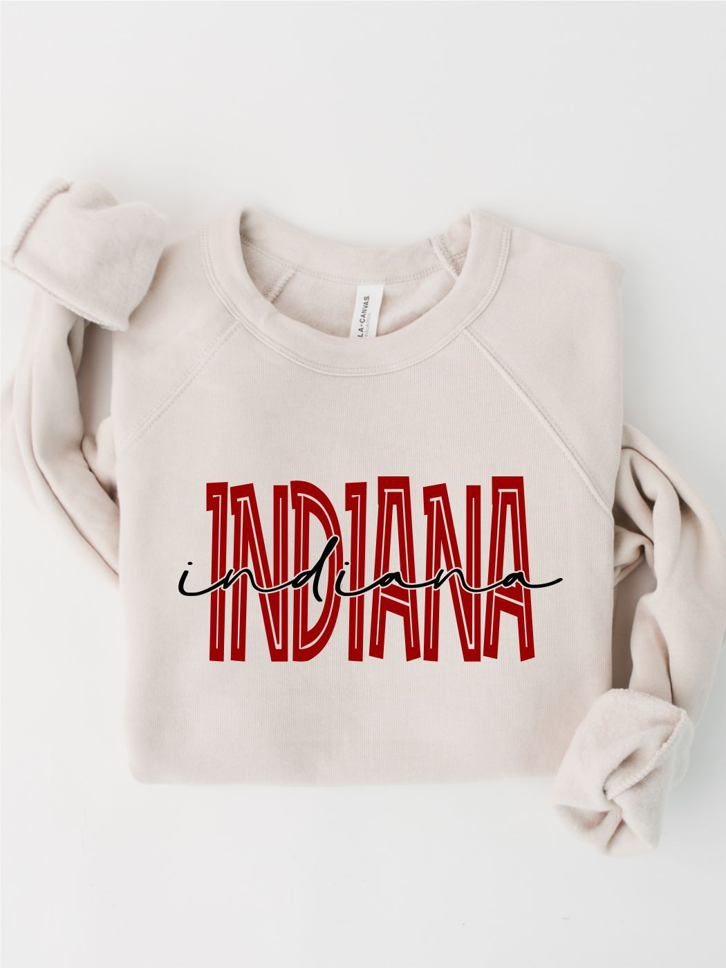 Heather Dust Cursive Indiana Crew Ocean Sweatshirt 8/14/23 6868