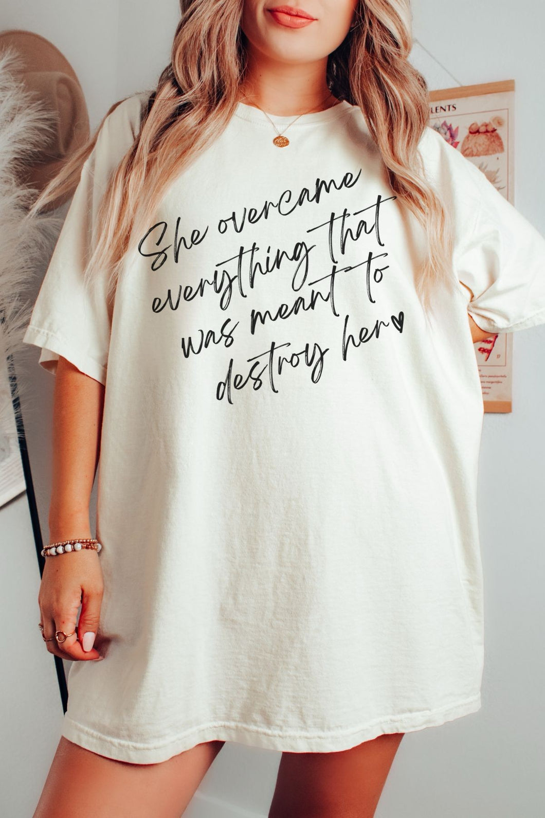 Cream Overcame Everything Long Honey Tee 5/1/23 6118