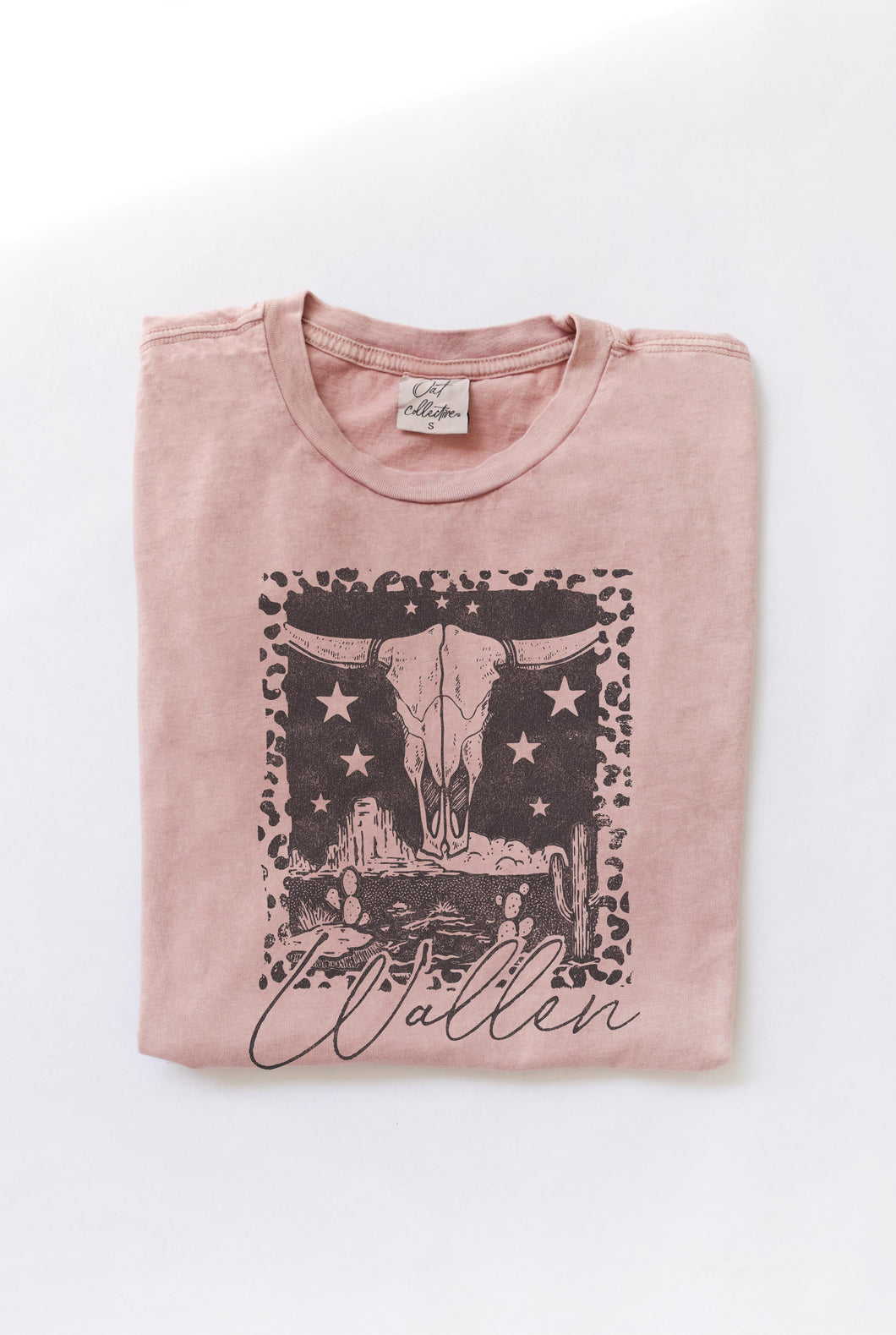 Soft Pink Wallen Mineral Graphic Oat Collective Top 7/11/23 6629
