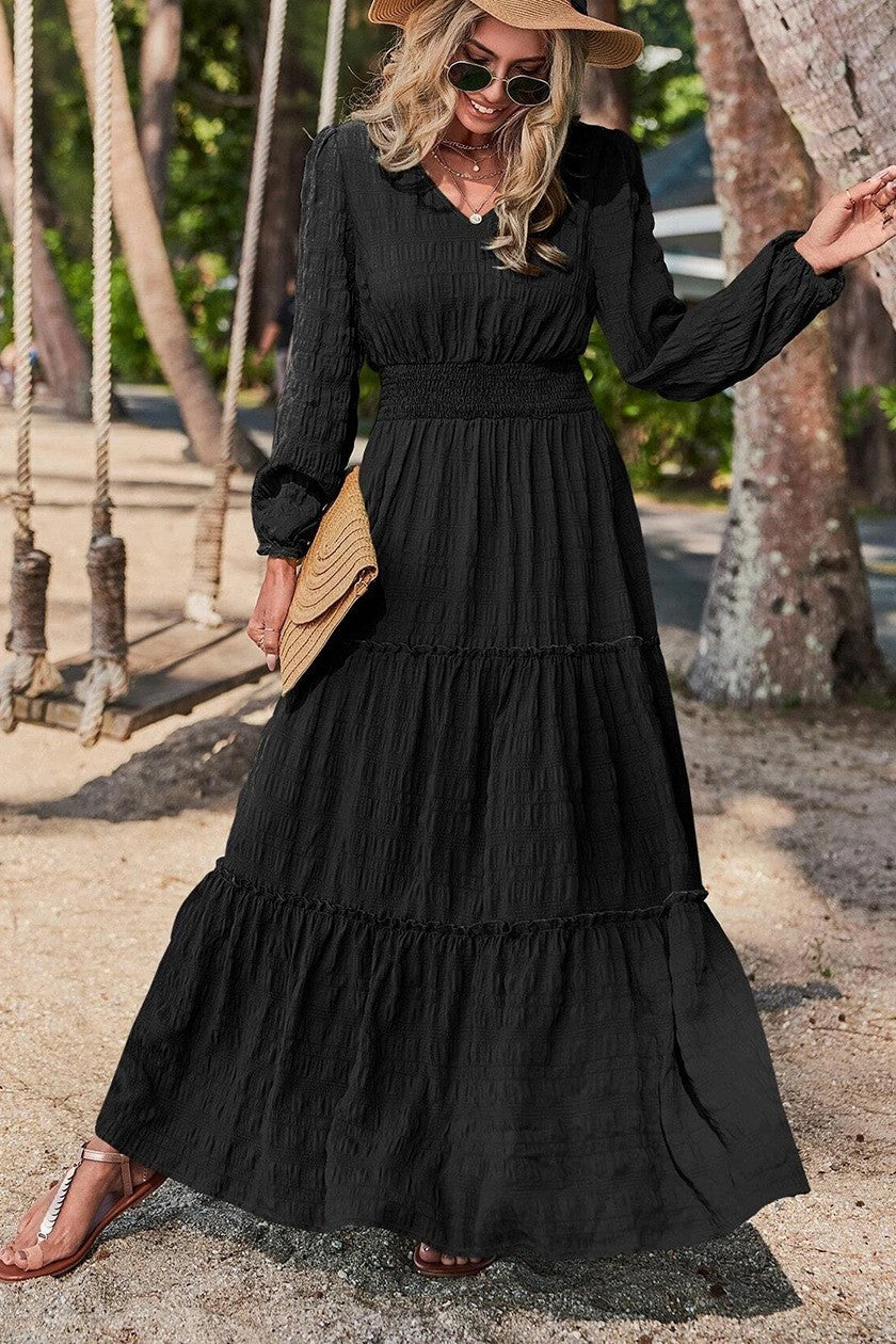 Black Temperament Commuting Dress 8/7/23 6801