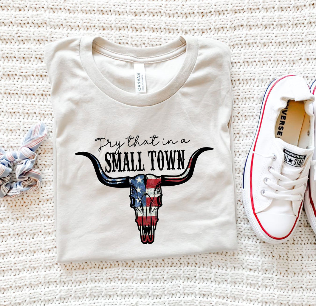 Heather Dust Small Town Graphic Tee 8/25/23 6869