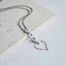 Corazon Heart Long Rachel Marie Necklace: Light Rose