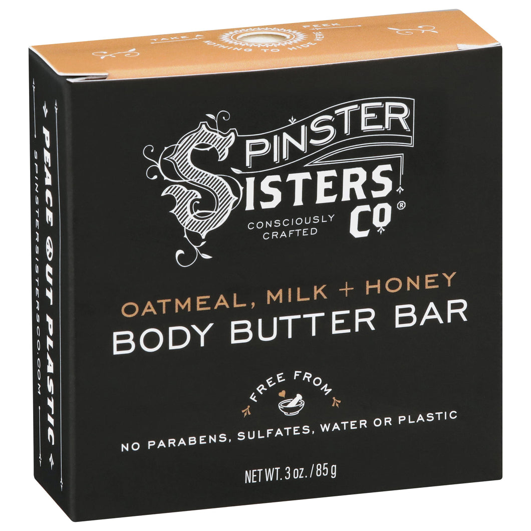 Oatmeal Milk & Honey Body Butter Lotion Bar - Fair Trade Cocoa & Shea Butter:
