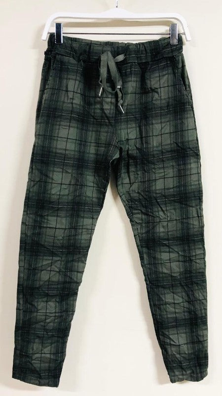 Army Plaid Venti Crinkle Joggers 9/14/23 7057