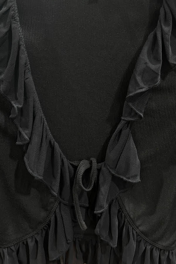 Black Front Tie Bolero Crop Top 5/28/25 9927