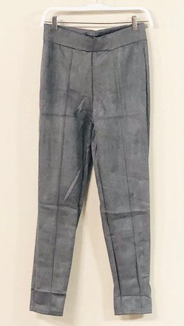 Dark Grey Suede Front Seam Italian Leggings 1/15/25 9508