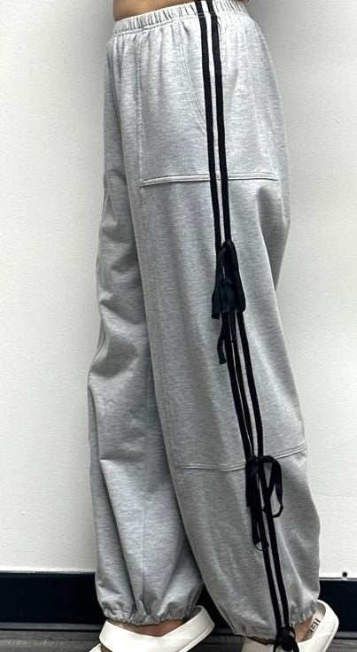Heather Grey Black Side Stripe Joggers 7/17/25 9997