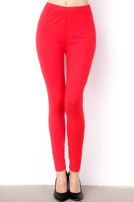 Red Plus Solid Brushed Full Leggings 10/22/25 1212