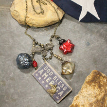 Primitive Peddler God Bless America Charm'd Necklace