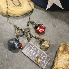 Primitive Peddler God Bless America Charm'd Necklace