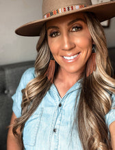 Black Fringed in Faith Corvallis Triangle Fringe Earrings