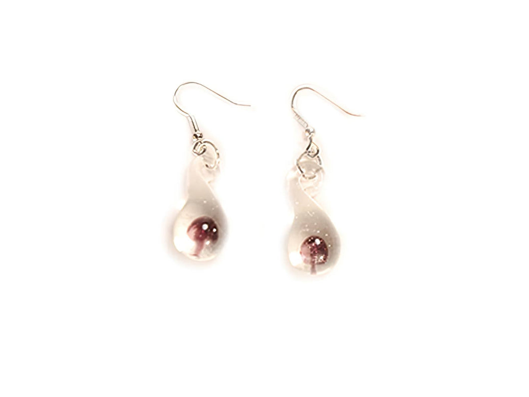 Glass Mushrrom Earrings