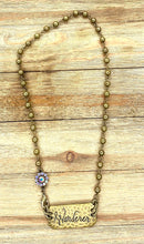 Necklace Vintage Stamped Bar with Navajo like Chain: Religion & Spirituality