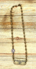 Necklace Vintage Stamped Bar with Navajo like Chain: Religion & Spirituality