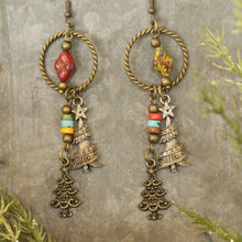 Czech Glass Packages Under The Tree Dangle Earrings