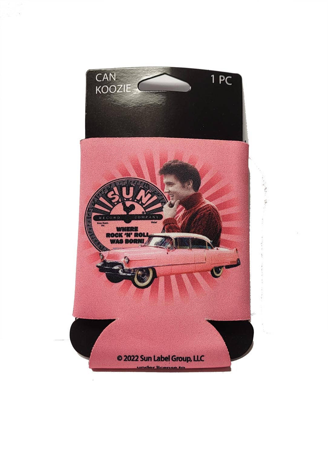 Sun Record Huggie/Coozie - Elvis Pink