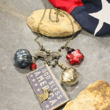 Primitive Peddler God Bless America Charm'd Necklace