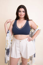 Trendy Lace Trim Bralette: White