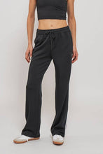 Light Heather Grey Timeless Stripe Drawstring Relaxed Urban Daizy Sweatpants