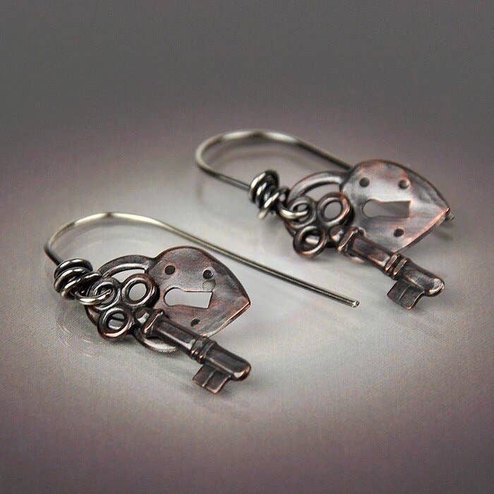 Lock & Key Earrings