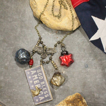 Primitive Peddler God Bless America Charm'd Necklace
