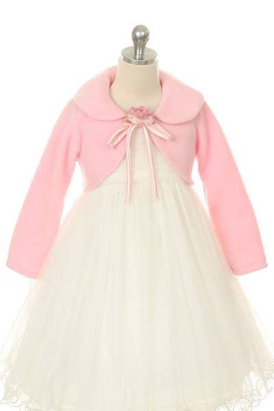 Pink Classic Fleece Bolero for Girls