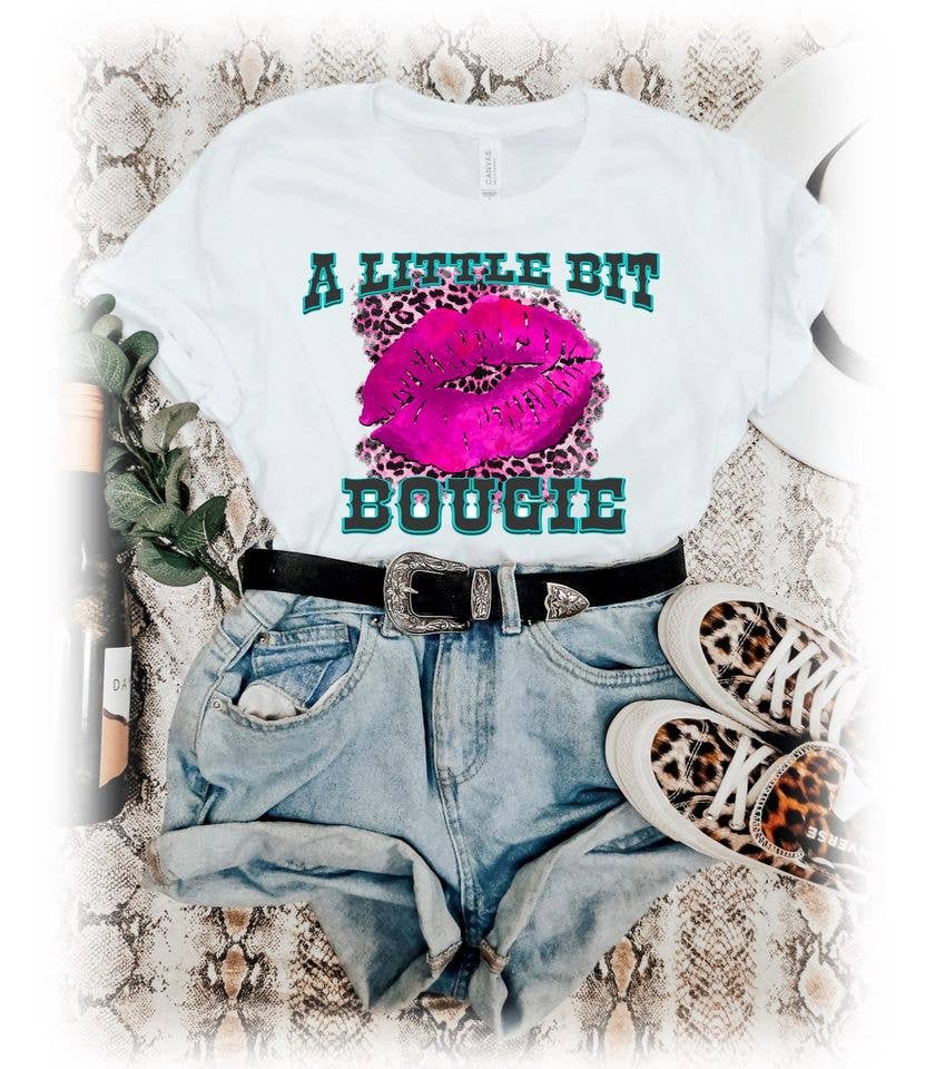 Heather Ice Grey A Little Bit Bougie Tee