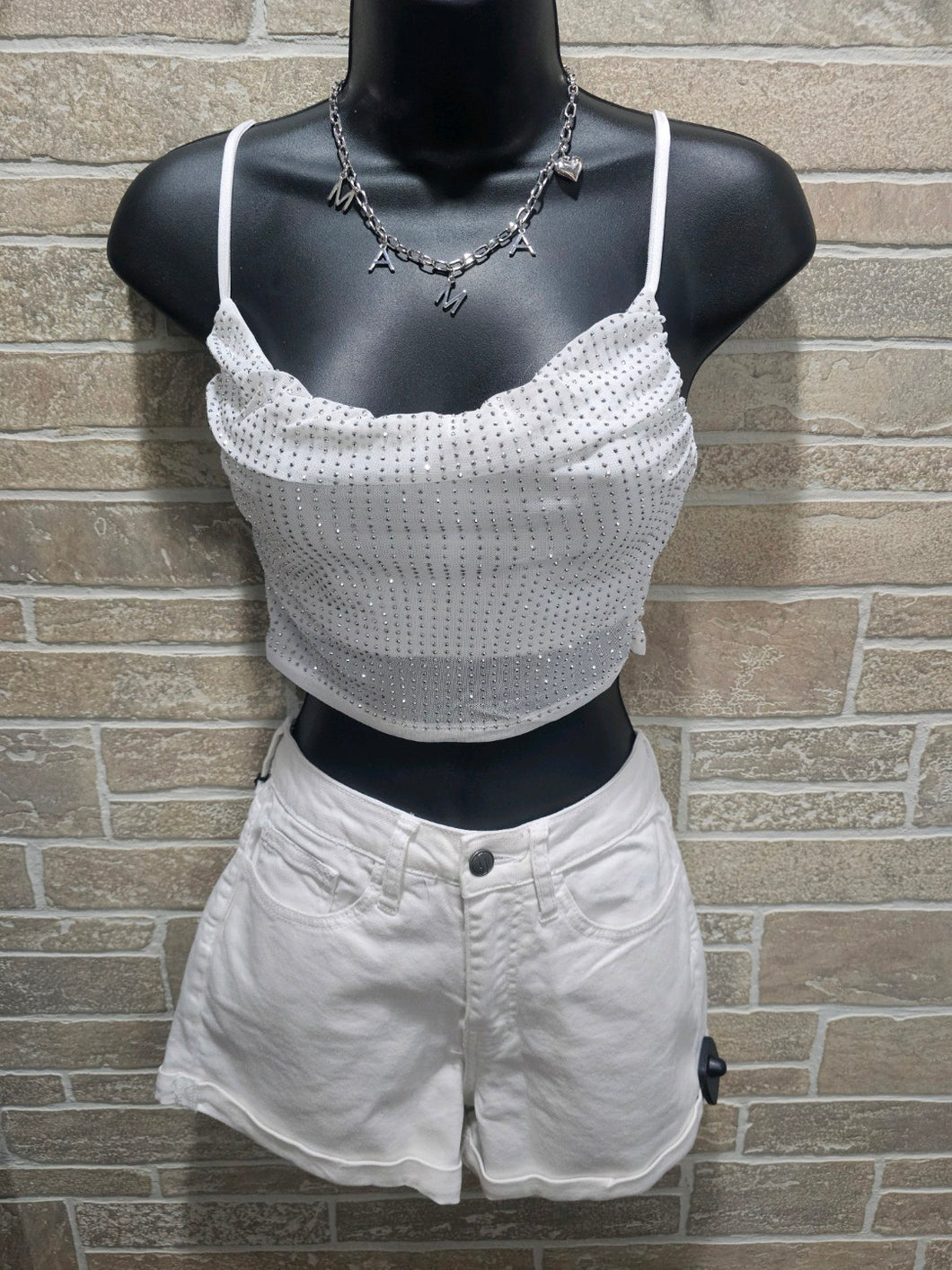 Ivory Sparkle Crop Top 3/7/24 8152