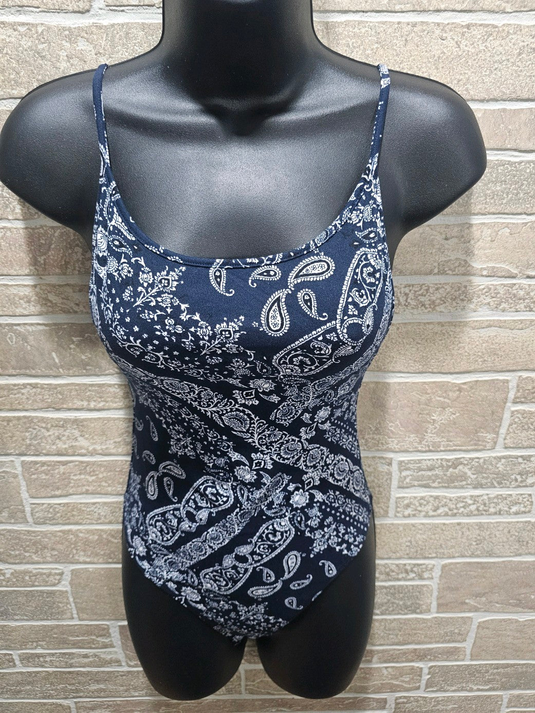 Navy Boho Bandana Bodysuit 3/7/24 8148