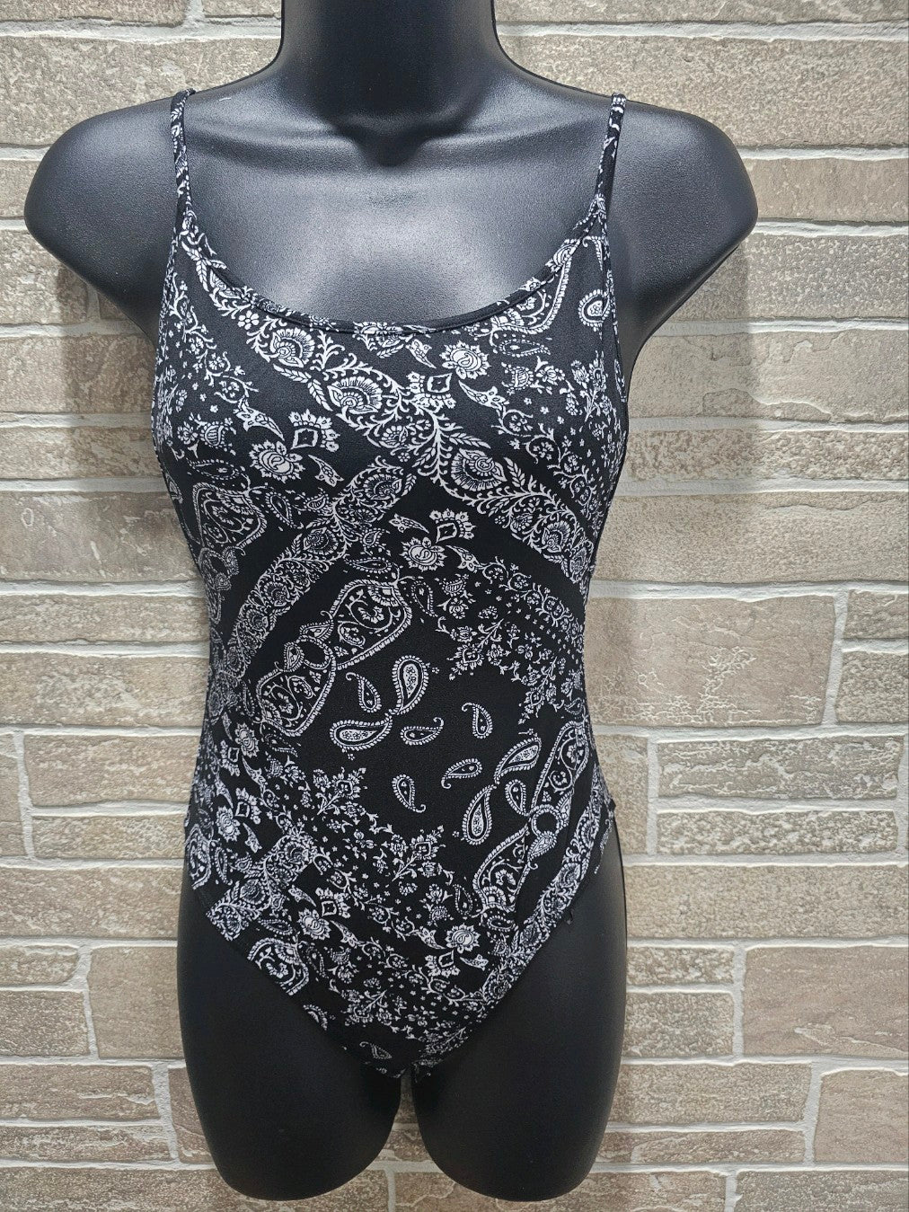 Black Boho Bandana Bodysuit 3/7/24 8146