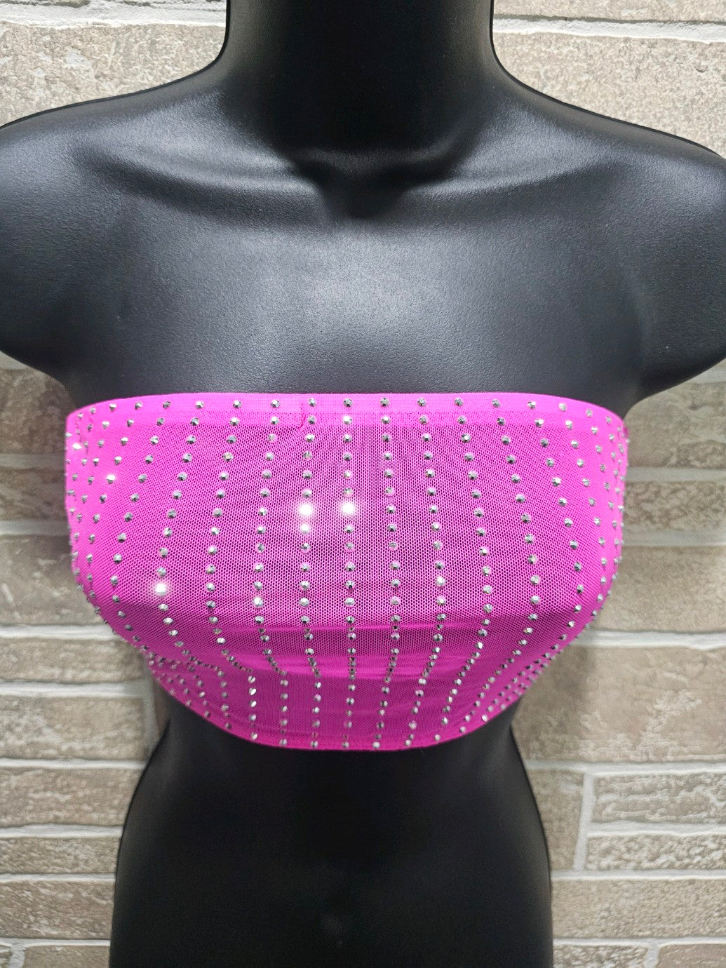 Neon Pink Shine Tube Top 3/7/24 8168