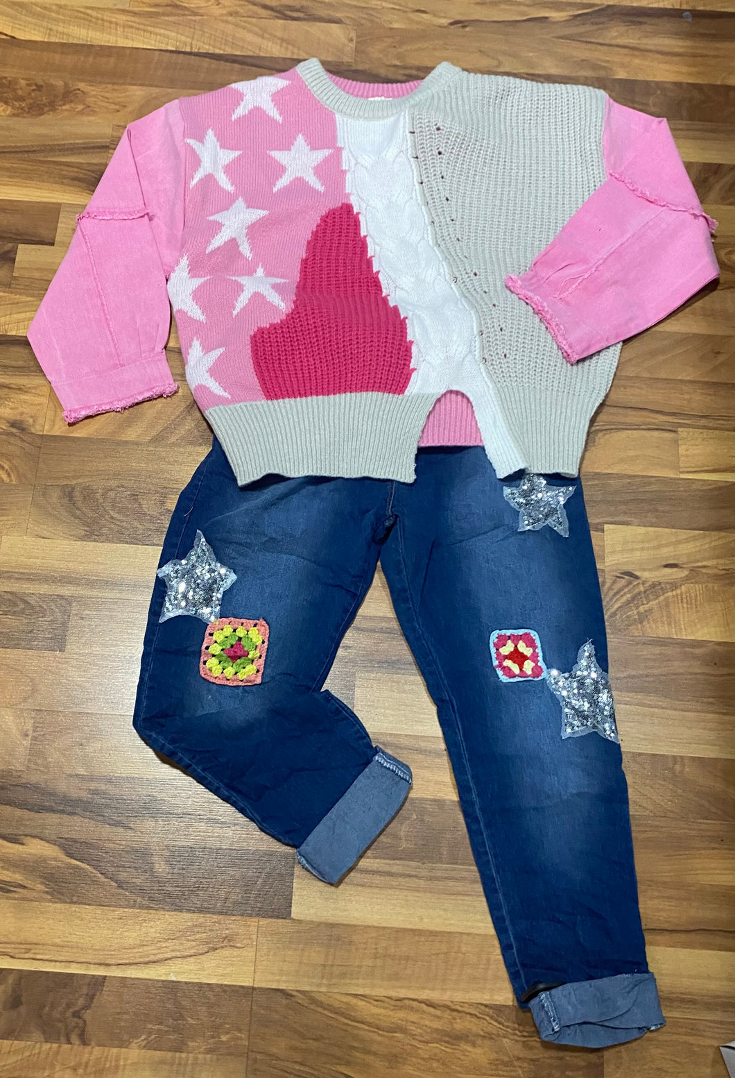 Hot Pink Mix Match Sweater 9/20/23 7106