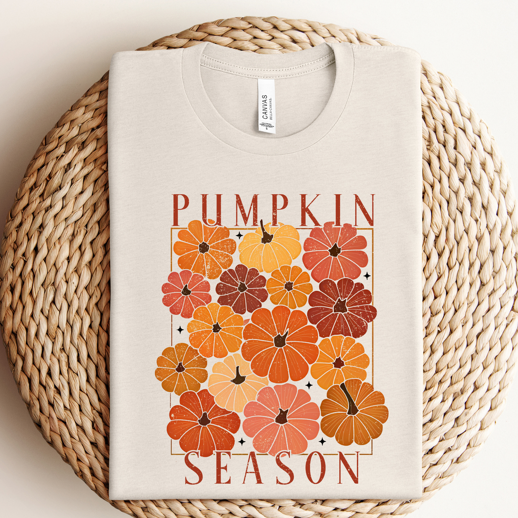 Pumpkin Season Graphic Tee: Light Beige