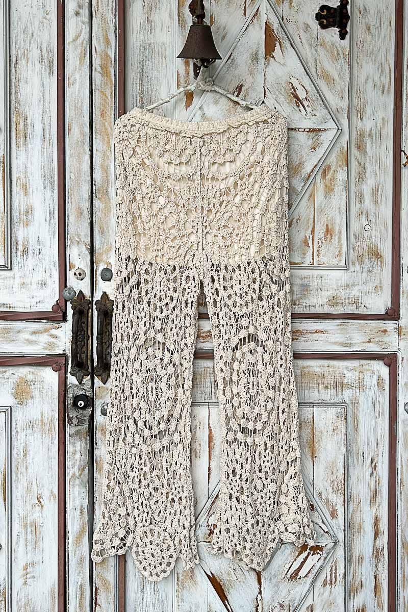 Natural Crochet Straight leg POL pants