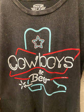 Black Cowboys & Beer Neon Boot Acid washed 90's Unisex T shirt