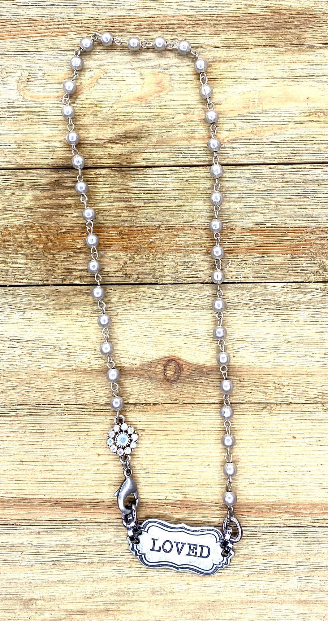 Necklace Vintage Stamped Bar with Navajo like Chain: Religion & Spirituality