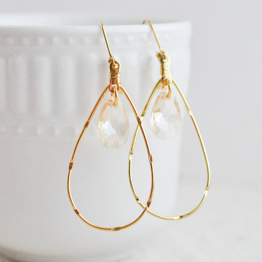 Miranda Earring Gold/Champagne Rachel Marie