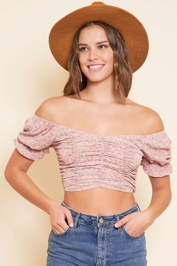 Rose Floral Short Sleeve Top 3/22/24 8293