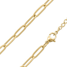 18K Gold Paperclip Chain Necklace 14+02" / 4mm