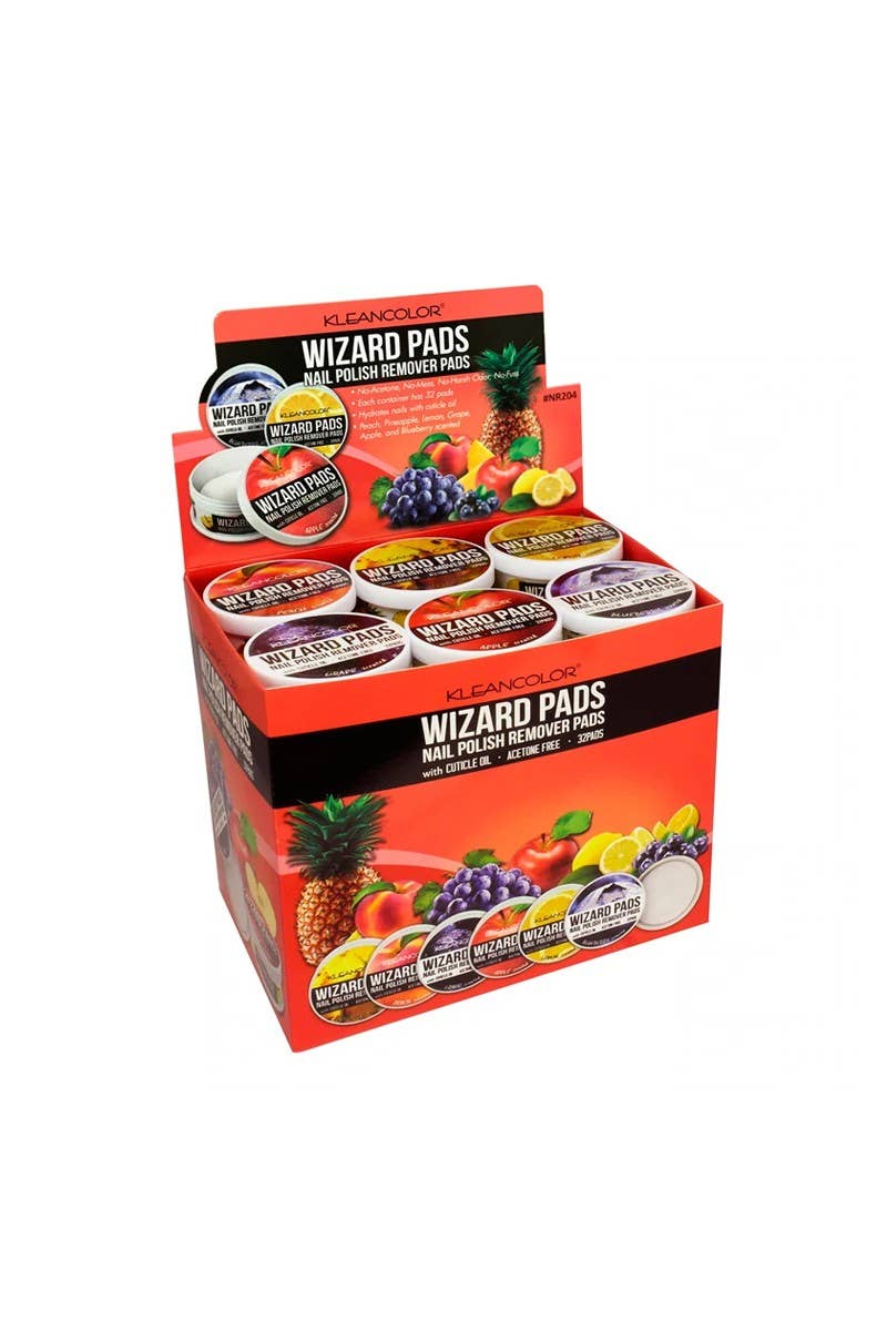Kleancolor Wizard Nail Polish Remover Pads NR204
