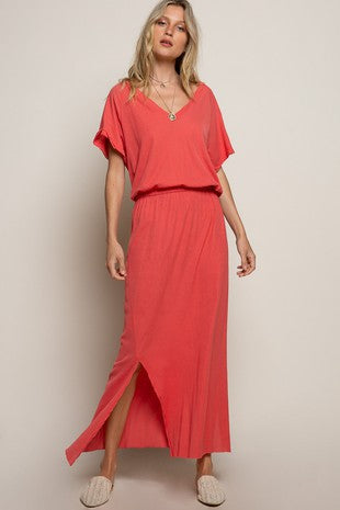 Orange Rust Basic Knit POL Dress 2/10/23 5541