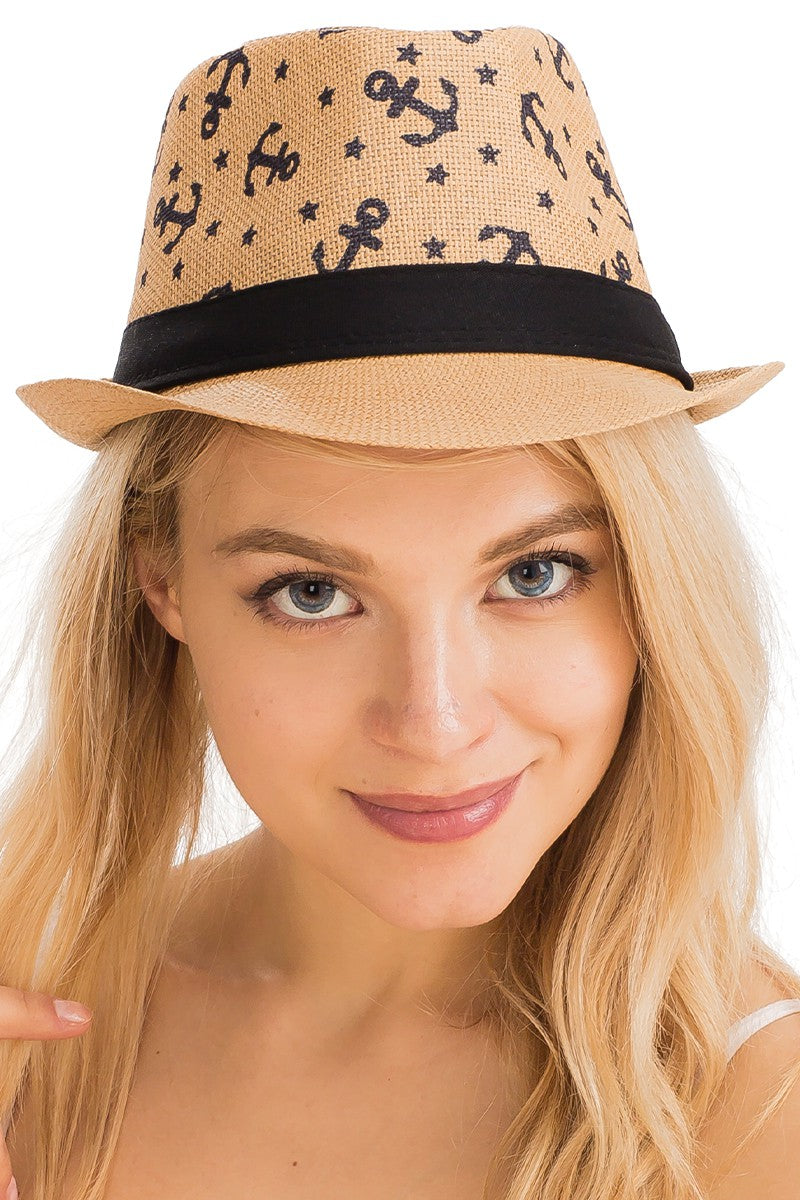 Tan Von Voyage Itty Bitty Anchor Star Fedora 3/8/23 5762