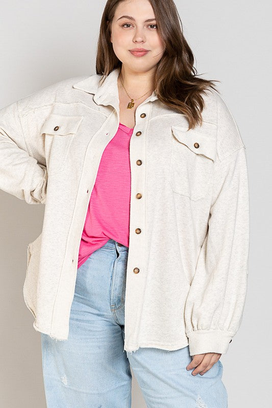 Oatmeal French Terry Sweatshirt POL Jacket 9/21/22 4107