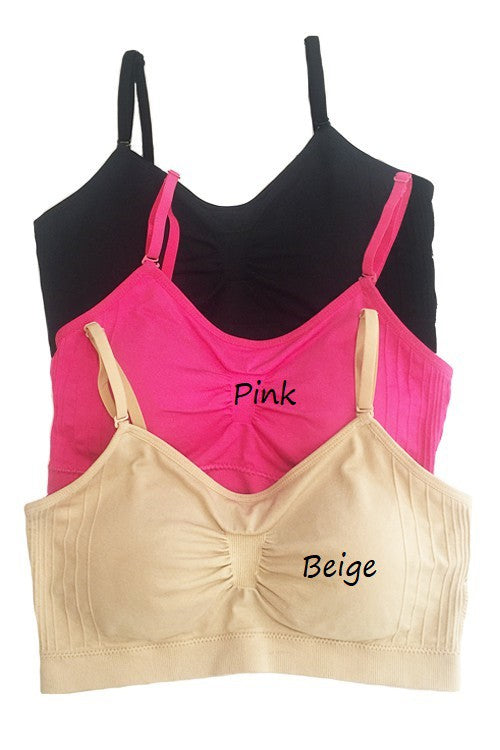 Pink Seamless Scrunched Bralette 6/23/23 4959