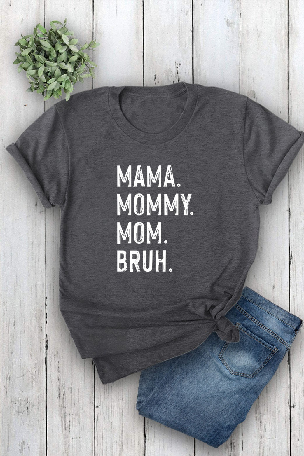 Charcoal Mama Short Sleeve Round Neck Top Avenue T Shirt 3/30/23 5870